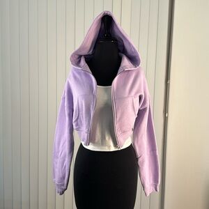 H&M Cropped Zip Up Hoodie